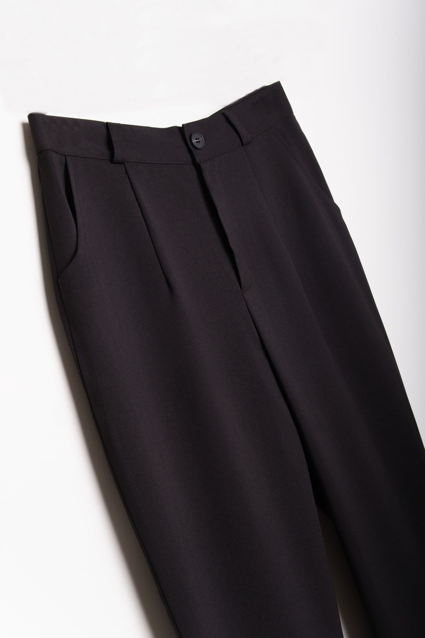 Cuff Flared Pants - Black
