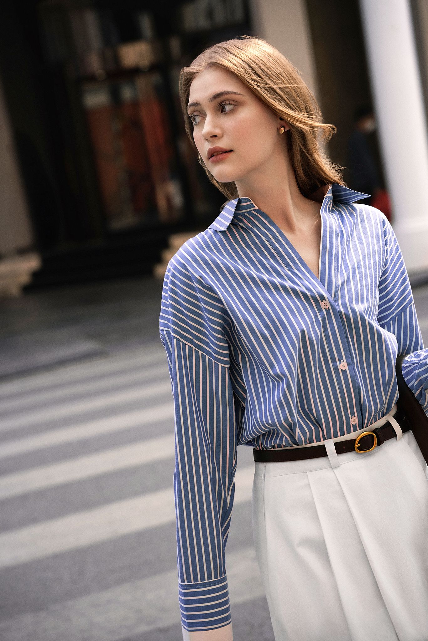 Basic Striped Shirt - Xanh Đậm