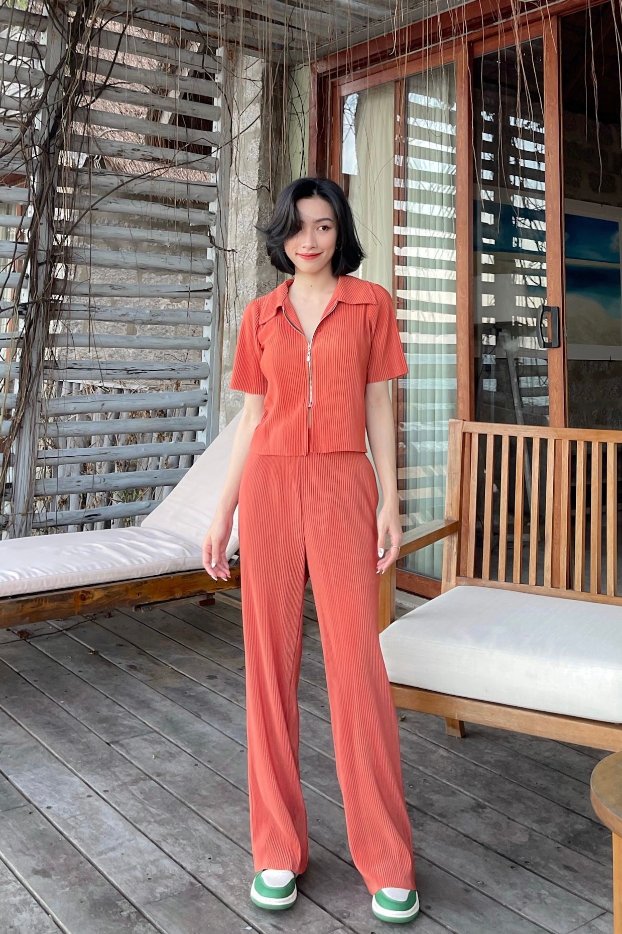 Elastic Palm Pants - Peachy