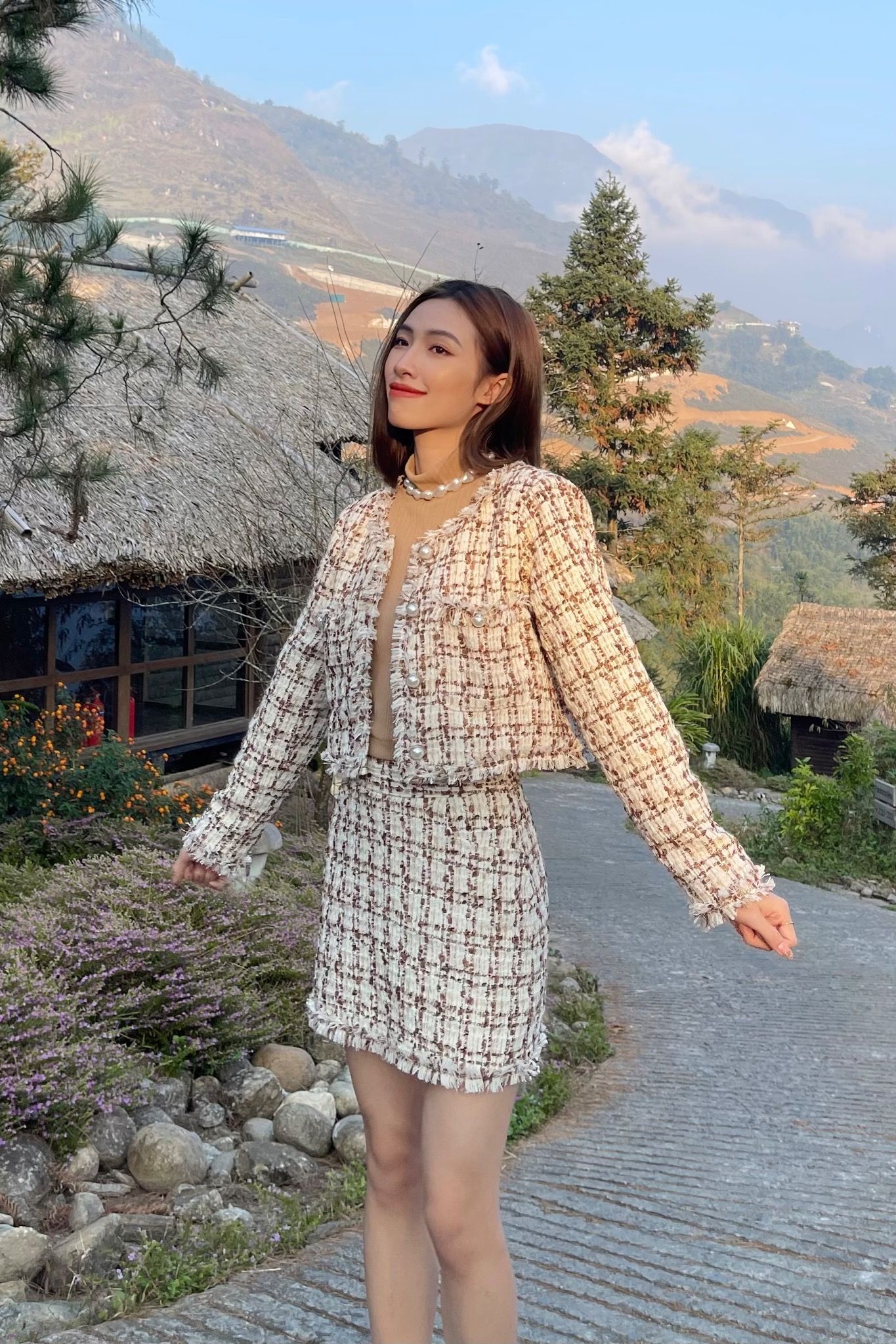Milley Tweed Jacket - Nâu