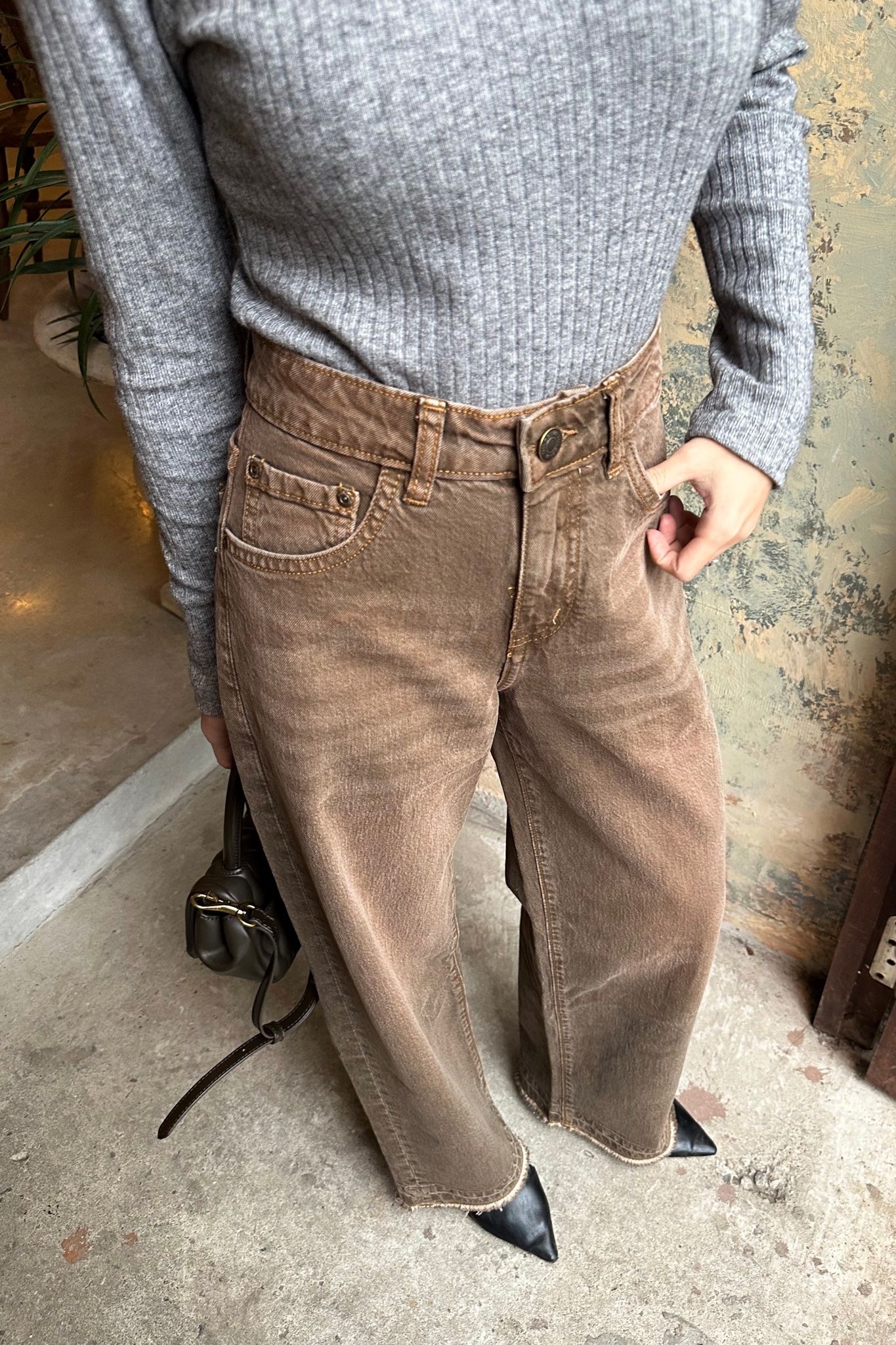 Brown Wide Jeans