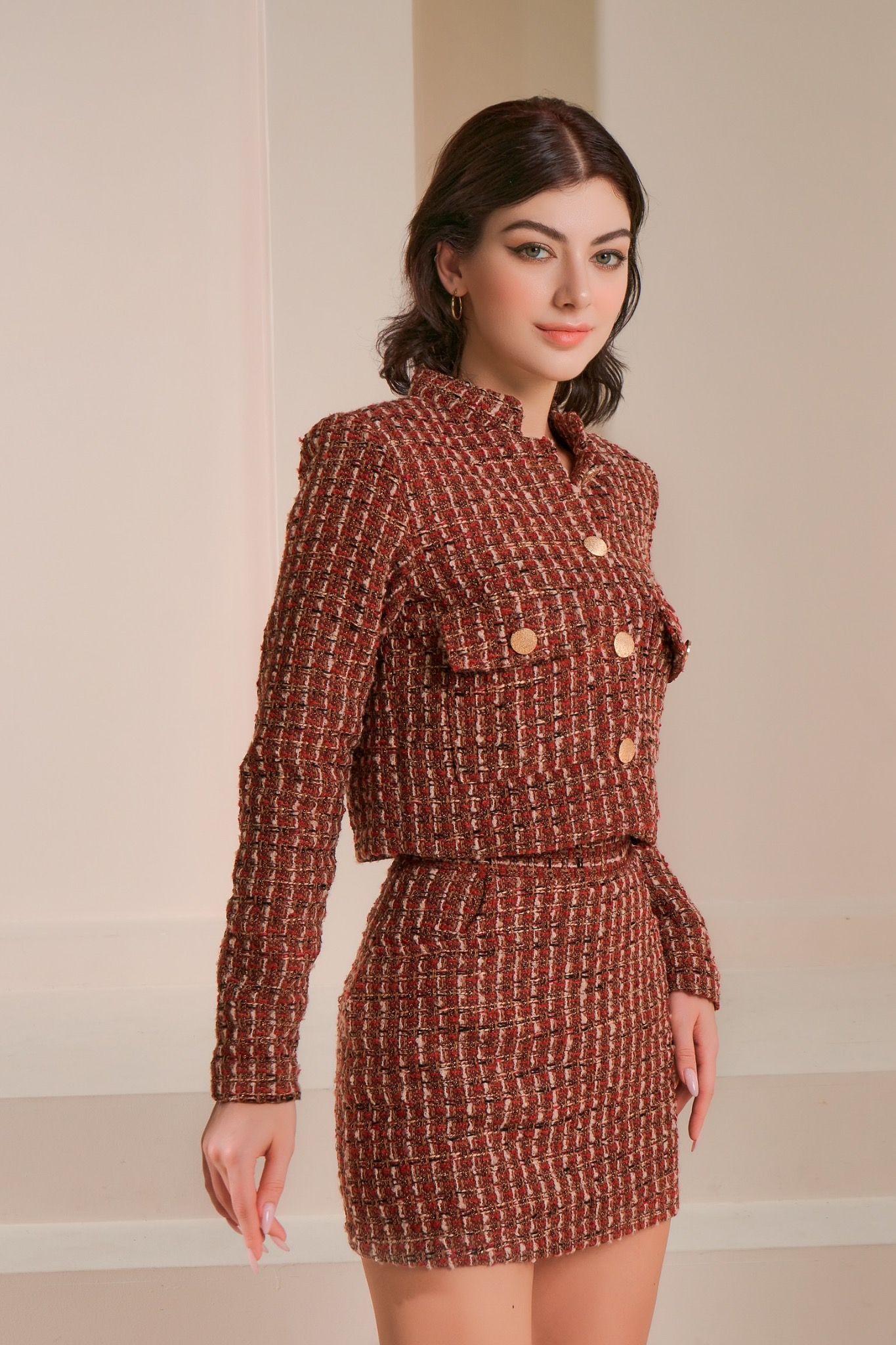 Pocket Kendall Skirt - Đỏ