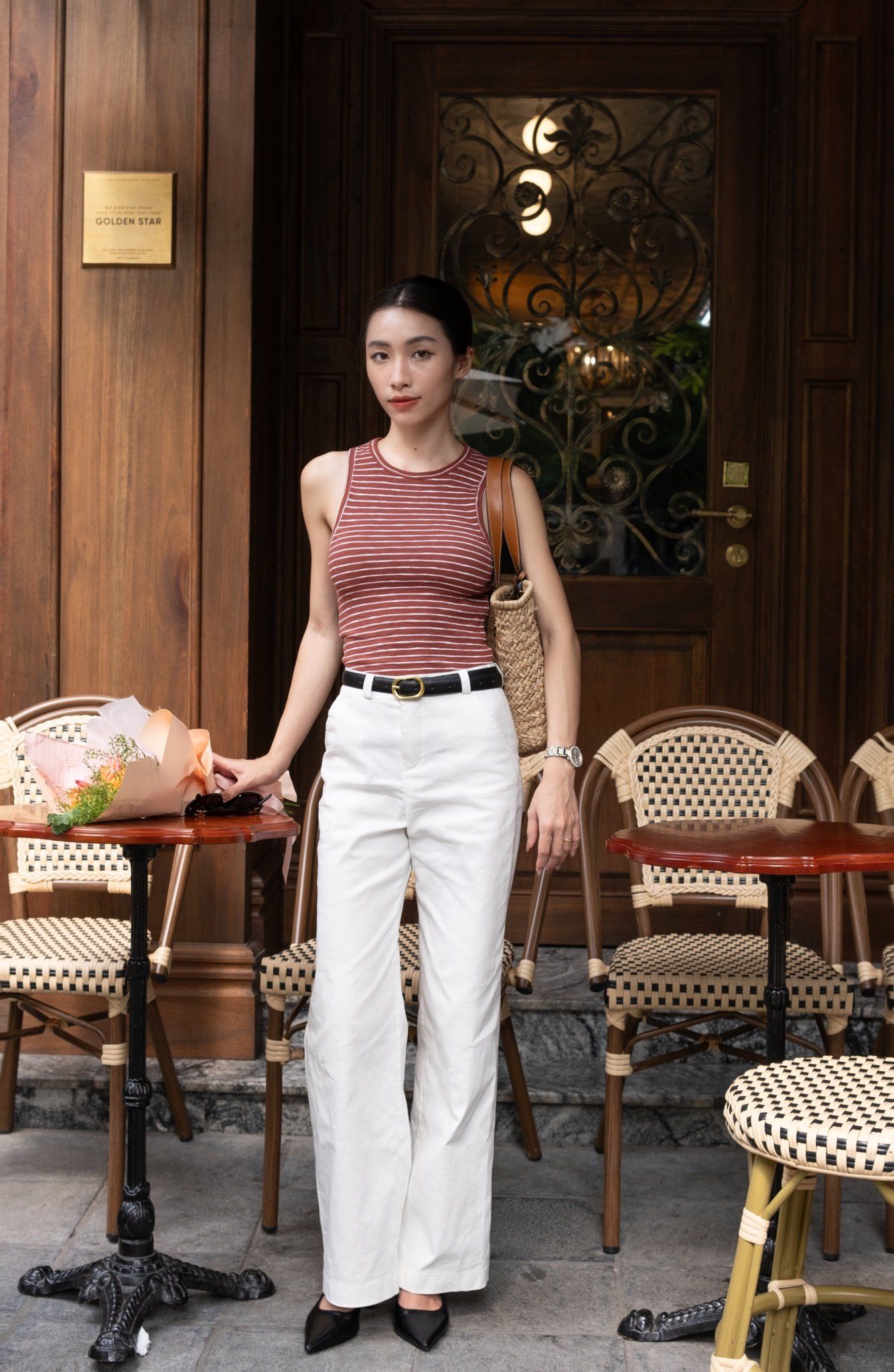 White Wide Pants