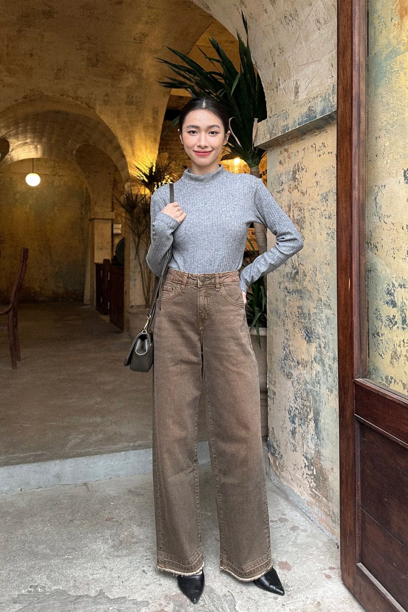 Brown Wide Jeans