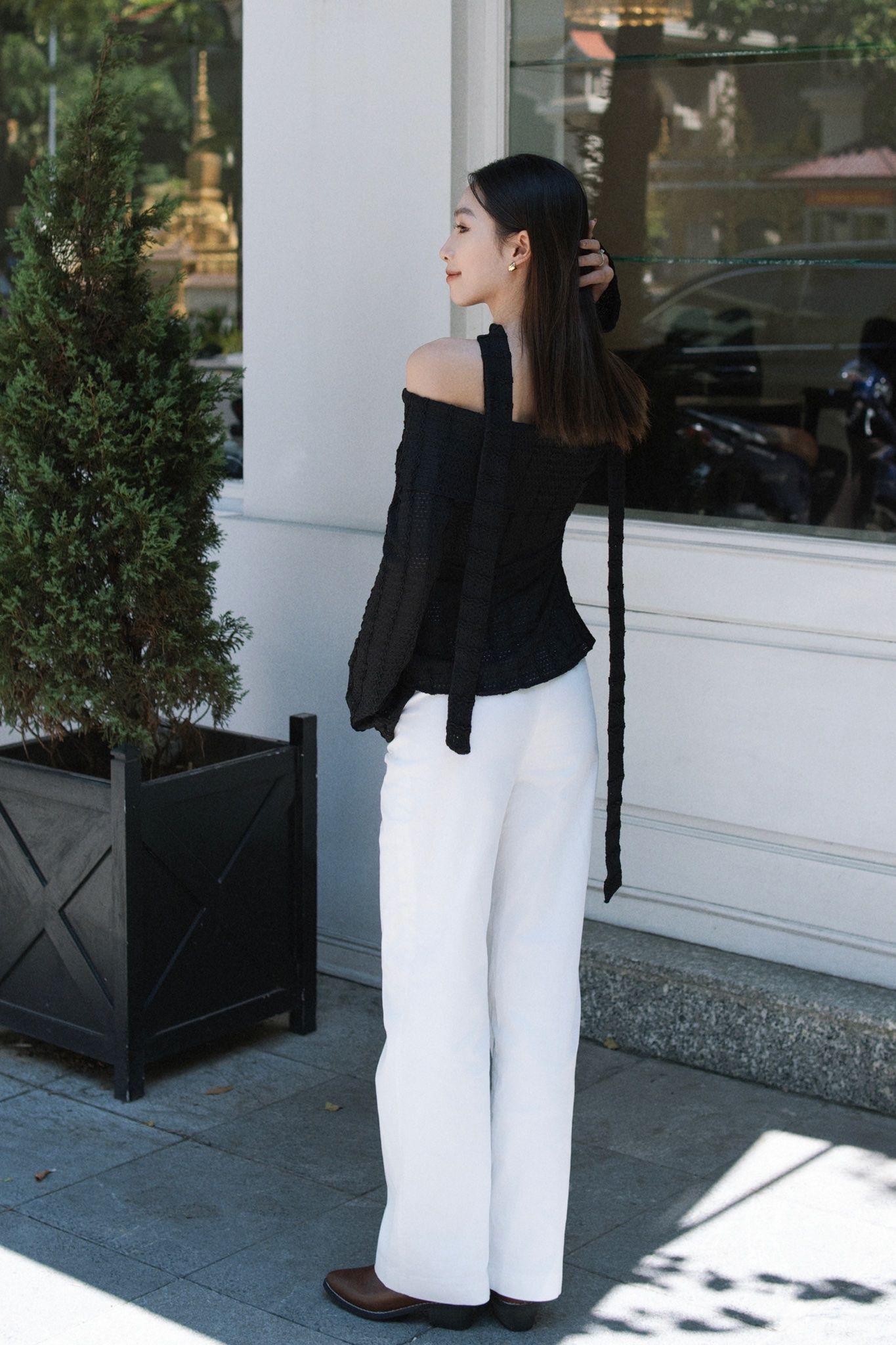 Black Off-shoulder Top