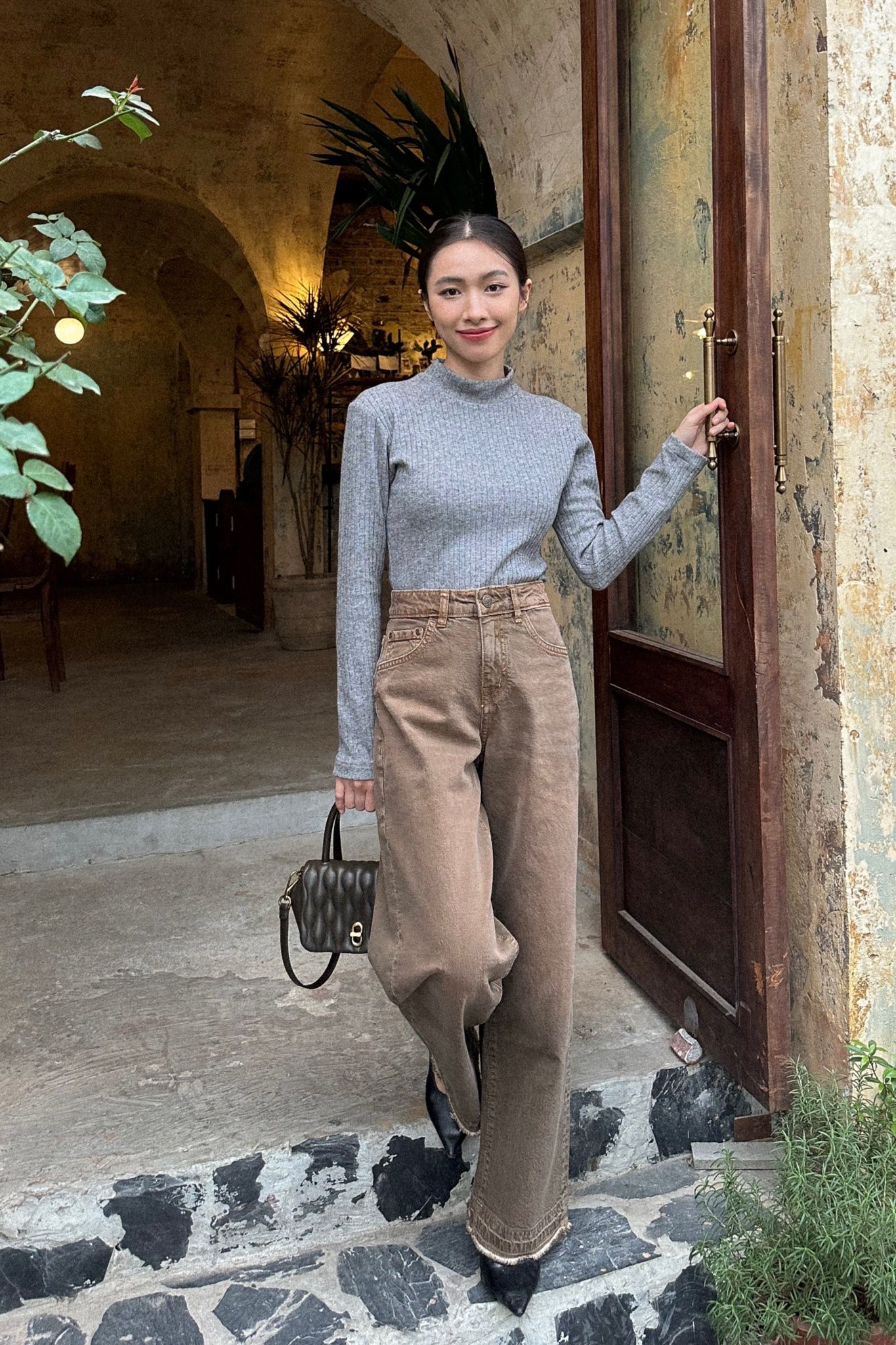 Brown Wide Jeans