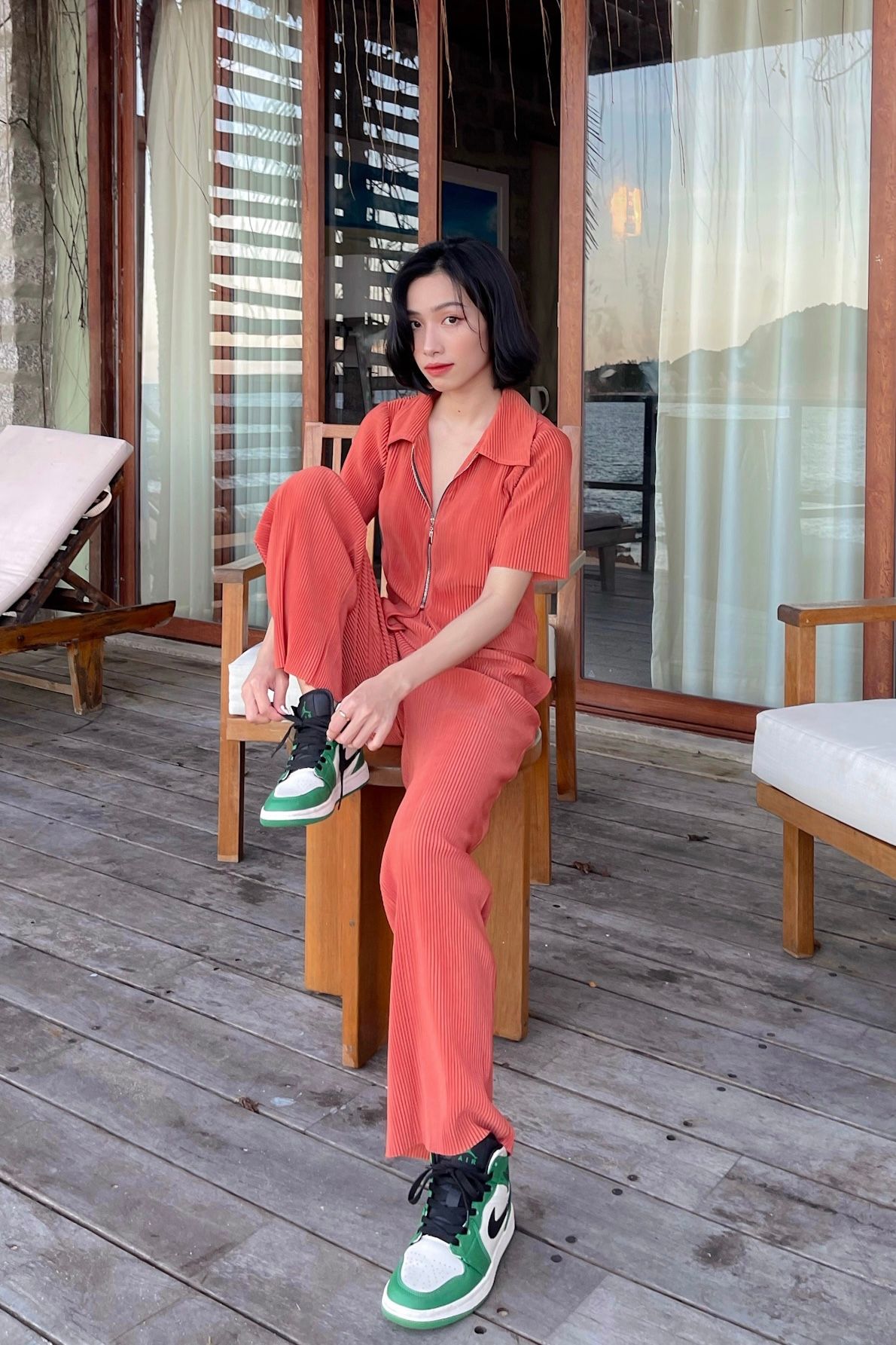 Elastic Palm Pants - Peachy