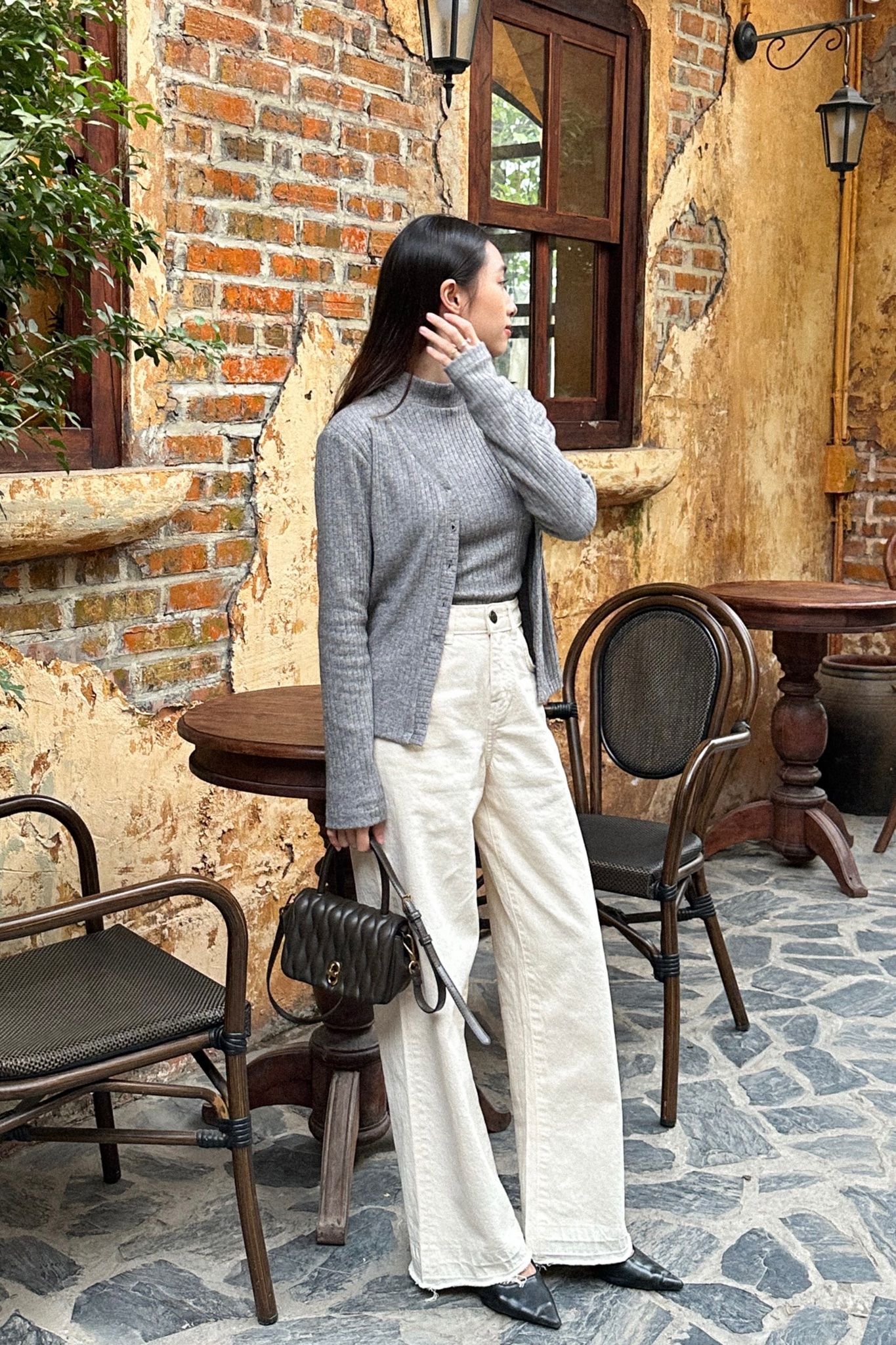 Ivory Wide Jeans