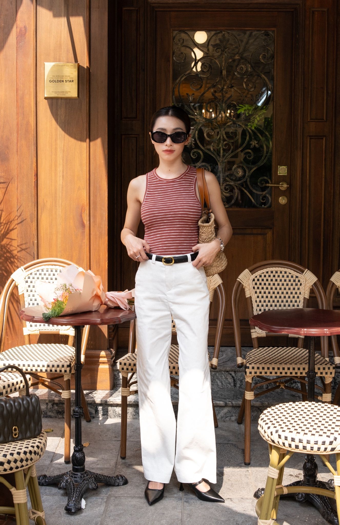 White Wide Pants