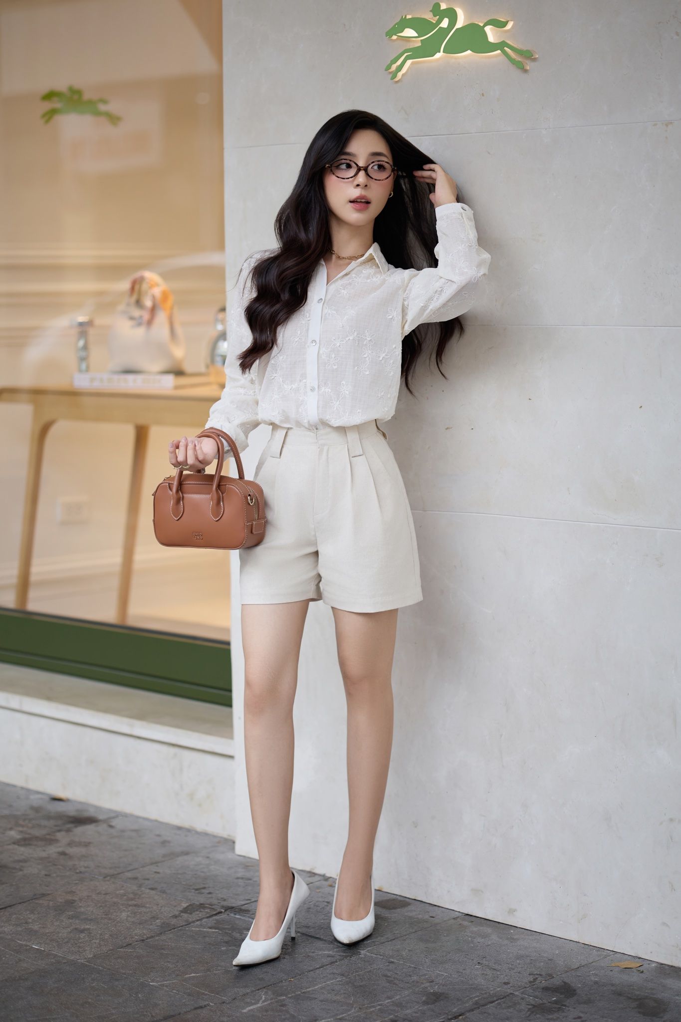 Beige Floral Shirt