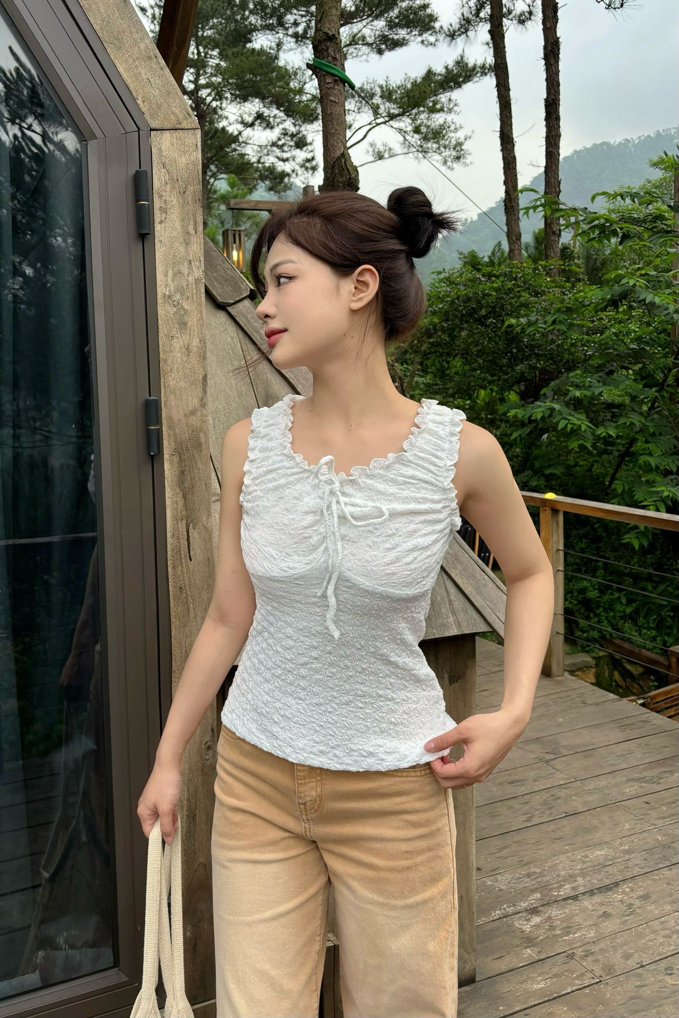 Moony Top - White