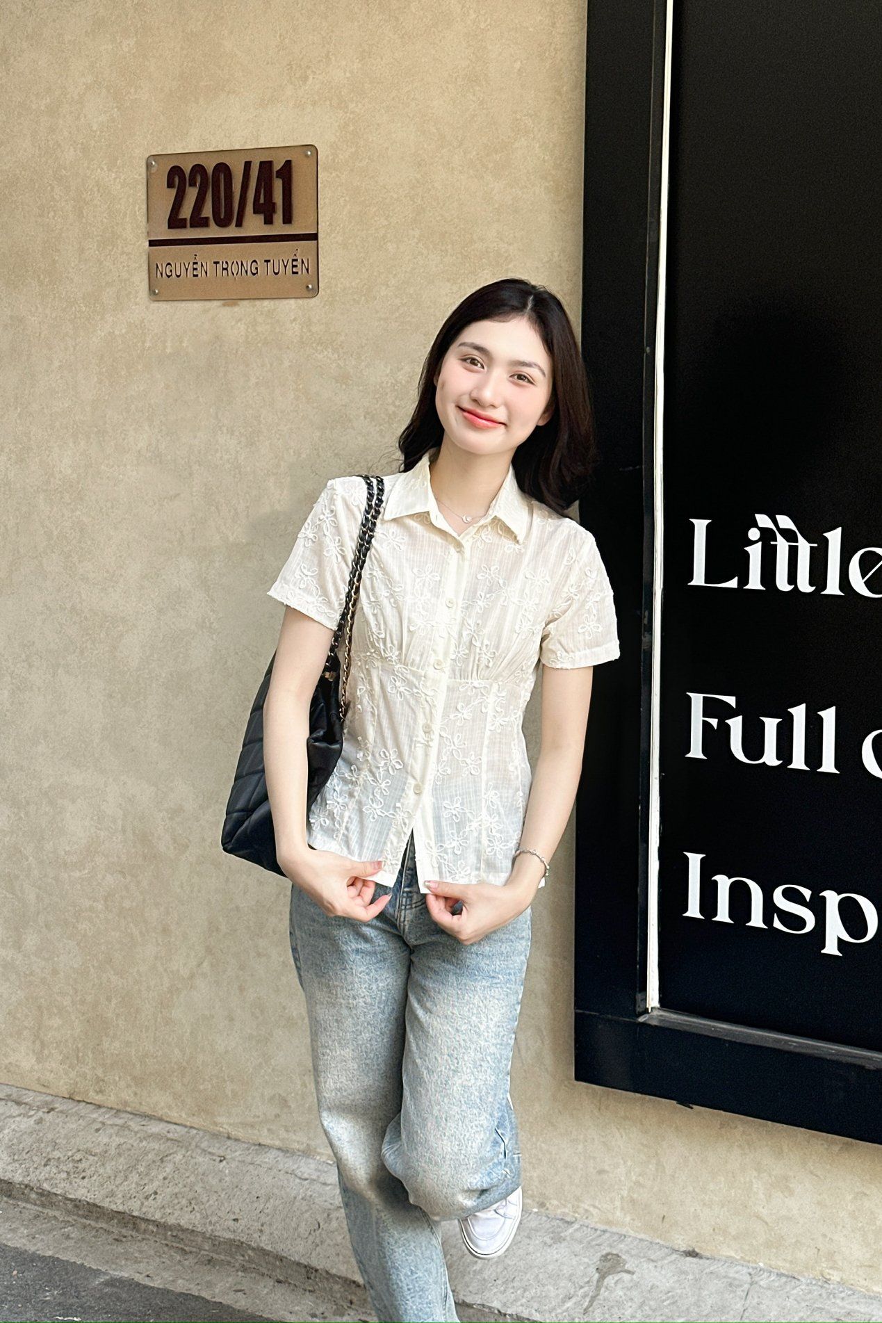 Chiffon Daisy Top - Beige