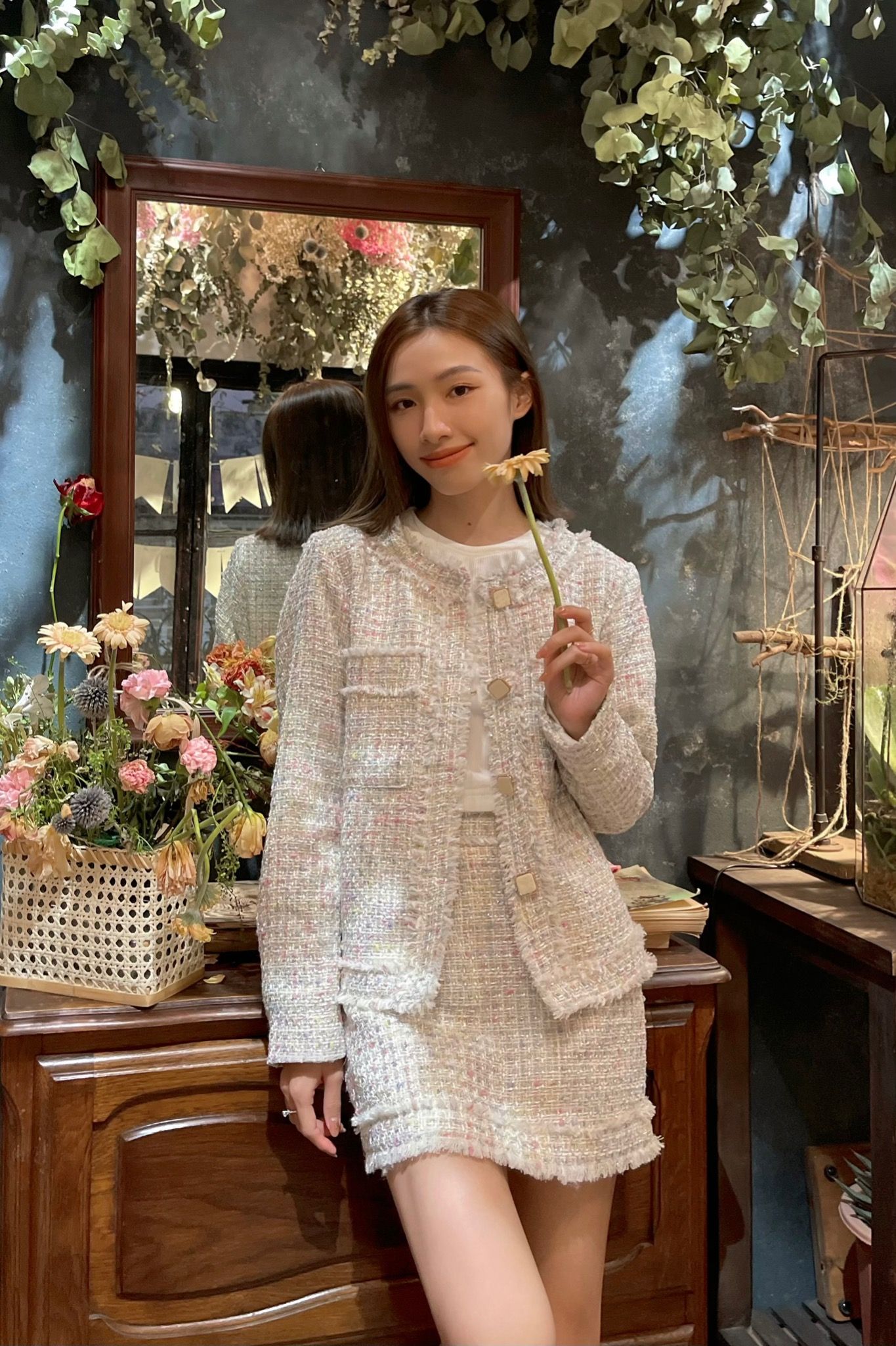 Twinkle Tweed Jacket - Trắng