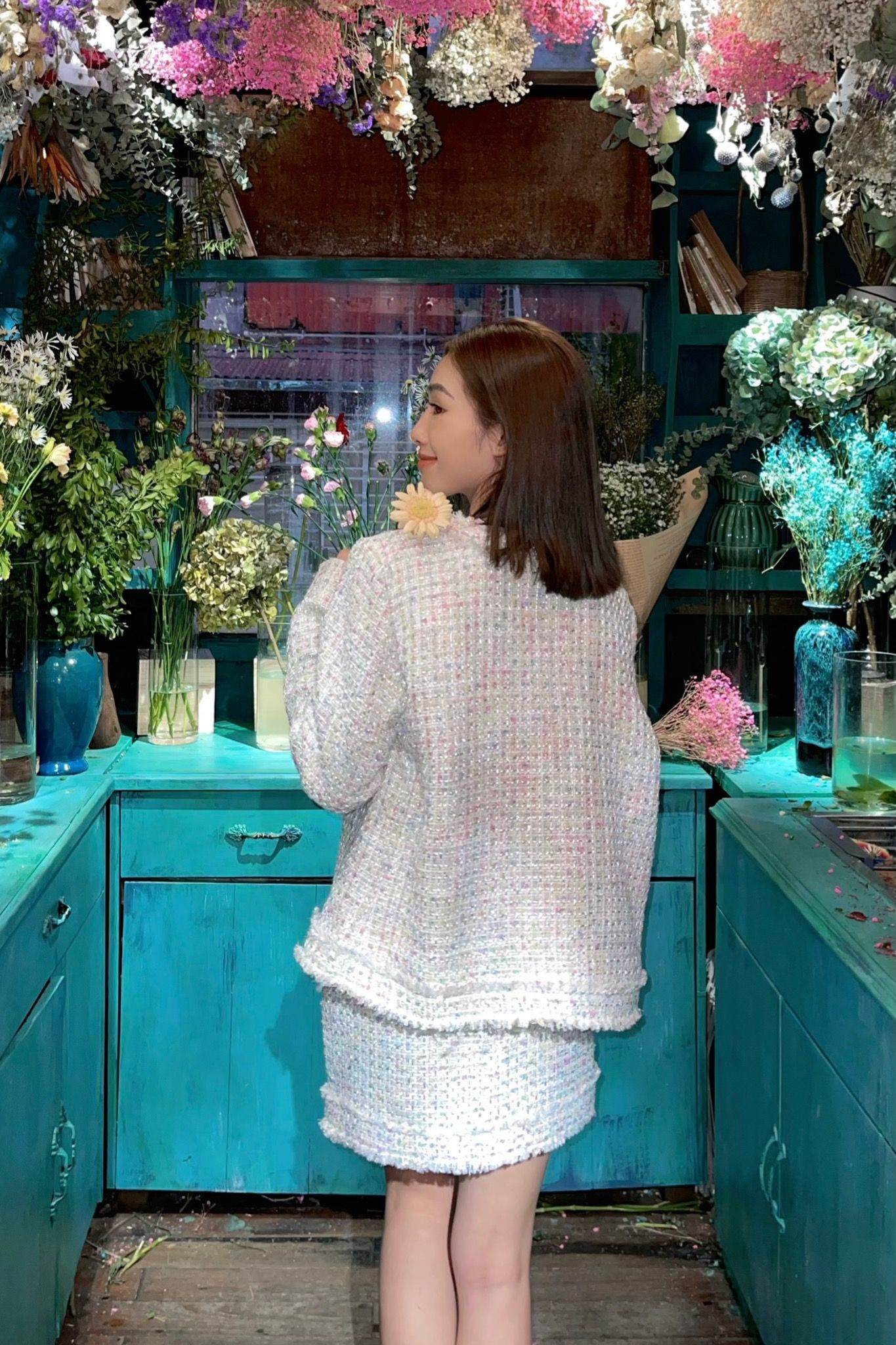 Twinkle Tweed Jacket - Trắng