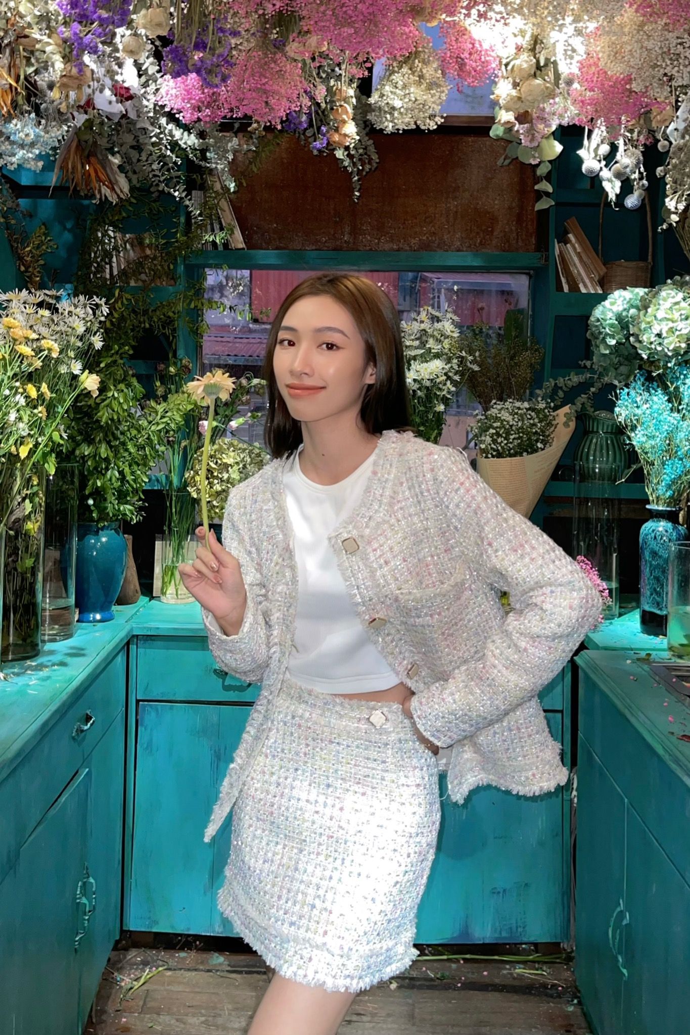 Twinkle Tweed Jacket - Trắng