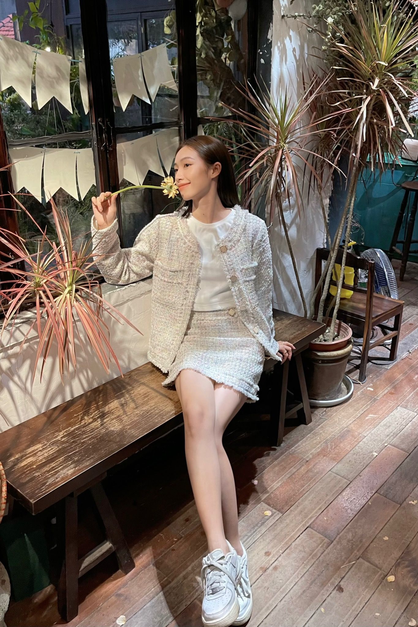 Twinkle Tweed Jacket - Trắng