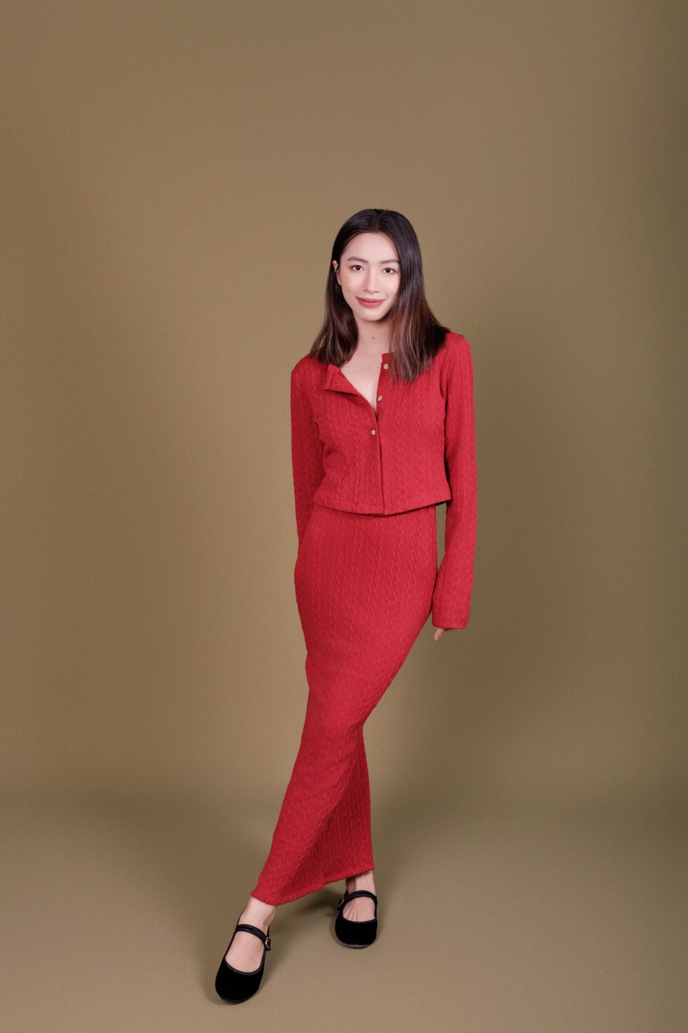 Wool Maven Skirt - Red