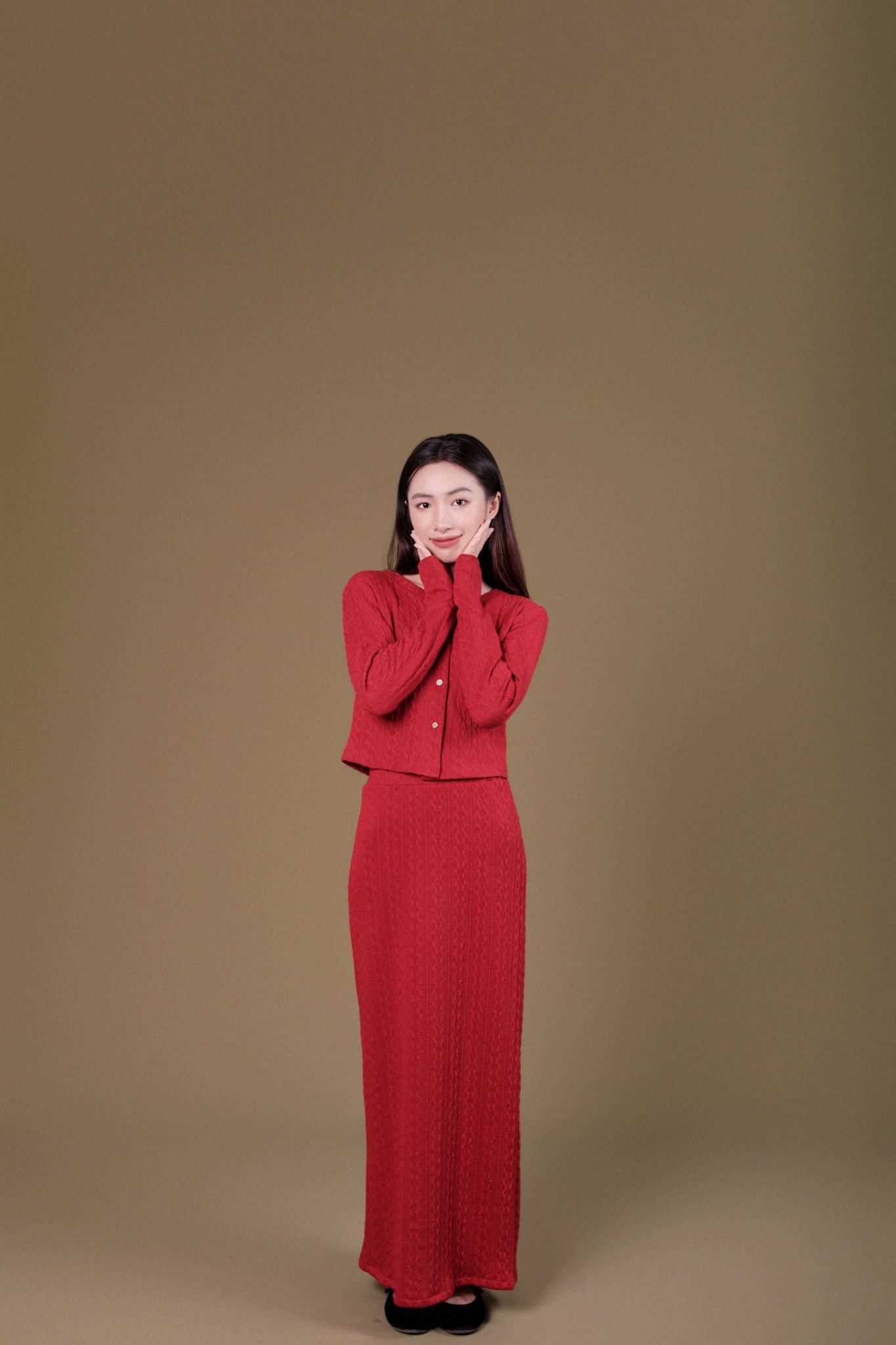 Maven Cardigan - Red