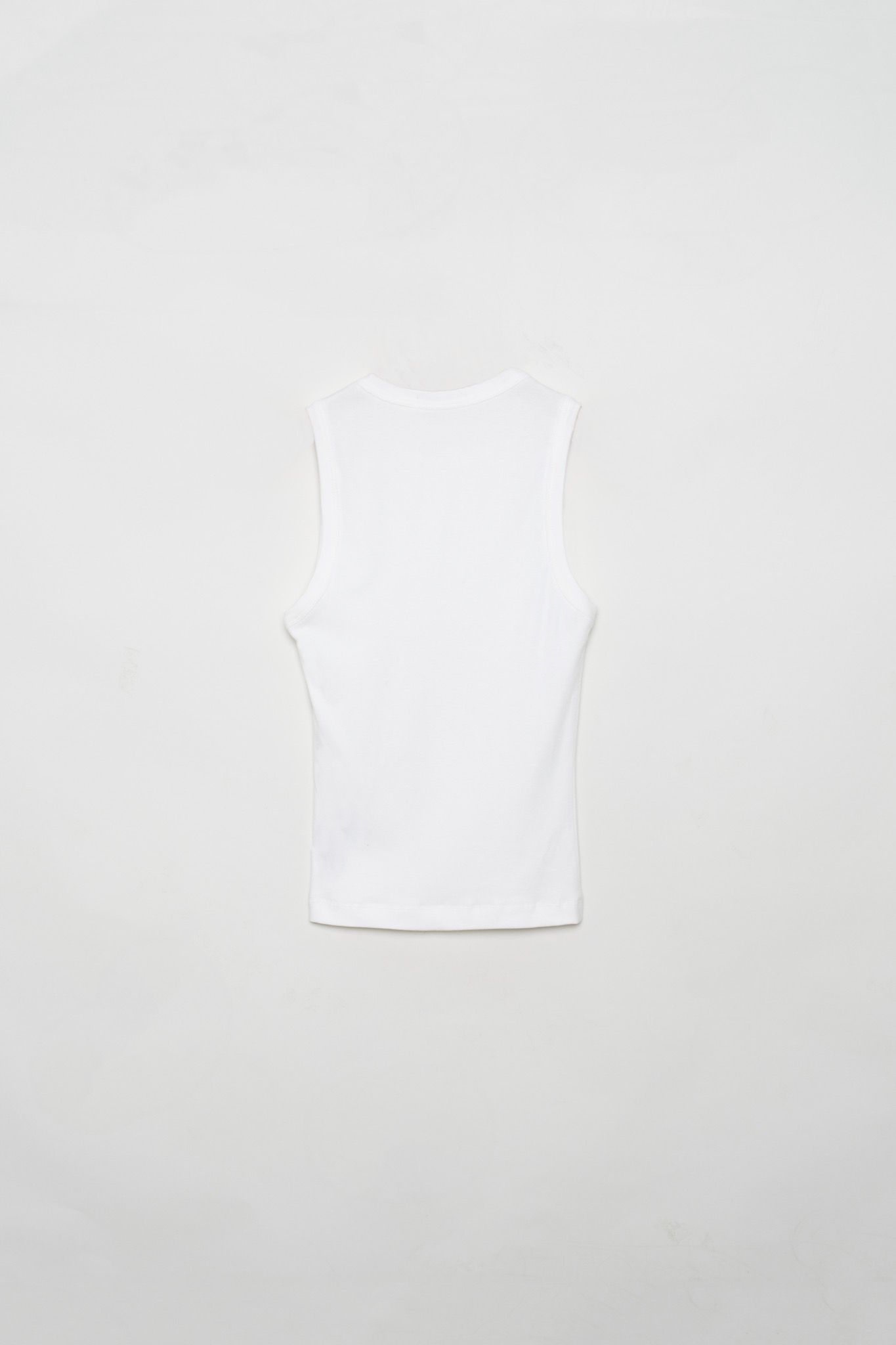 Cotton Round Tank - White