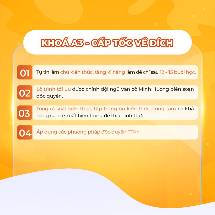 KHOÁ A3: CẤP TỐC VỀ ĐÍCH 2025 - MÔN NGỮ VĂN