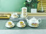 Bộ tách sứ bát tràng dáng 4 in theo yêu cầu
