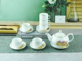 Bộ tách sứ bát tràng dáng 4 in theo yêu cầu
