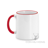 Ly sứ viền màu quai tròn