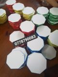 Móc khóa bát giác nhựa in 2 mặt