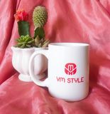 Ly sứ trụ in logo