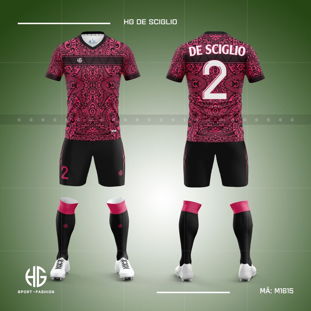 Áo bóng đá thiết kế M1615. HG De Sciglio