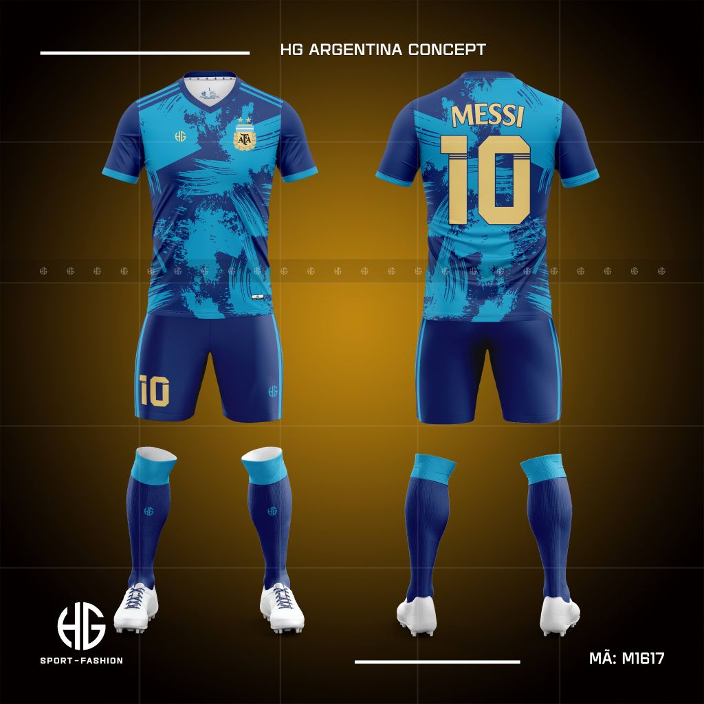  Áo bóng đá đội tuyển Argentina Concept M1617. HG 