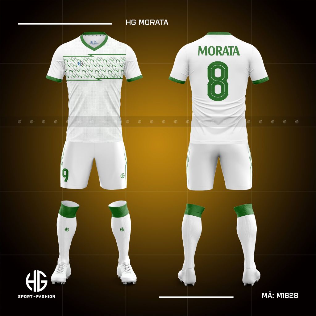 Áo bóng đá thiết kế M1628. HG Morata