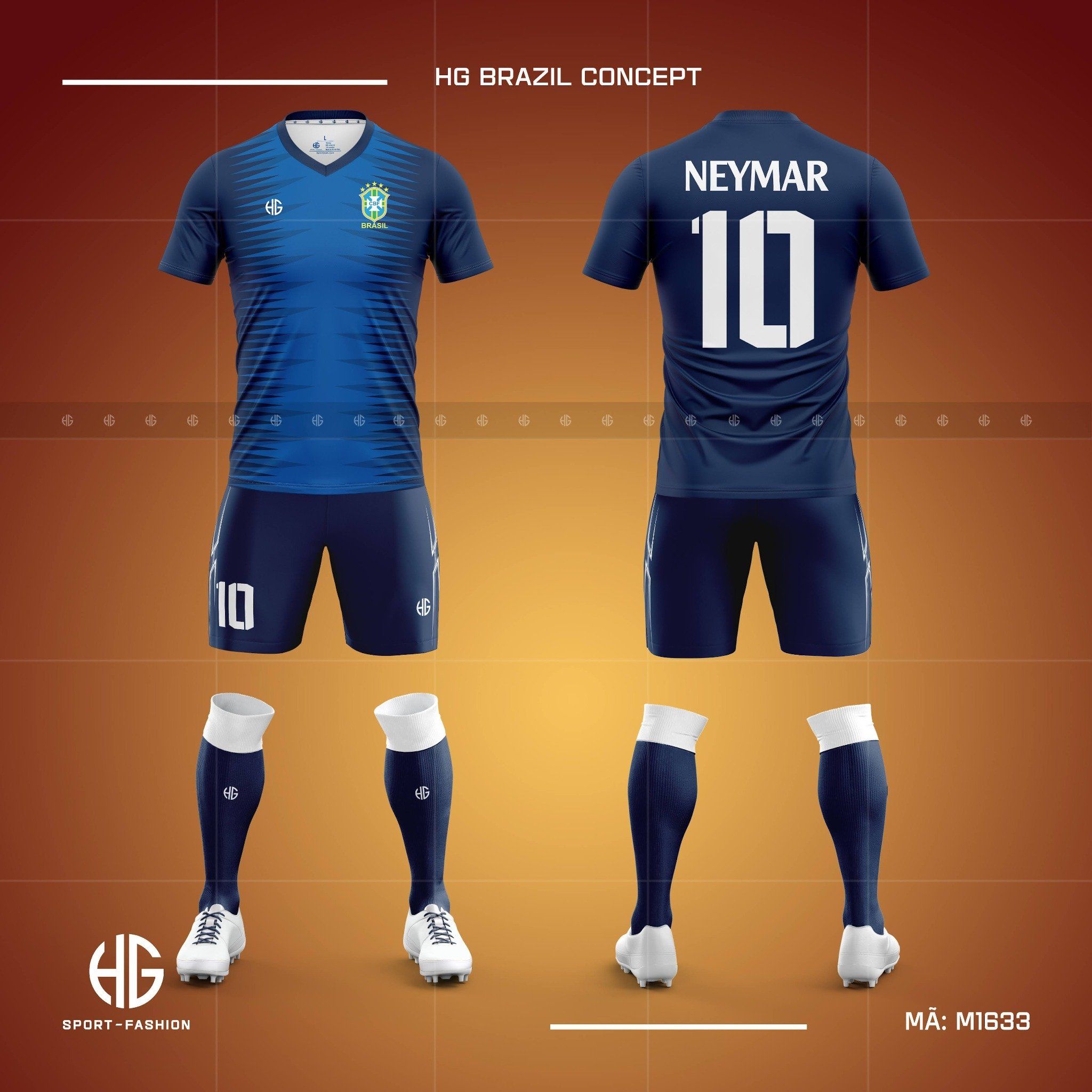 Áo bóng đá đội tuyển Brazil Concept M1633