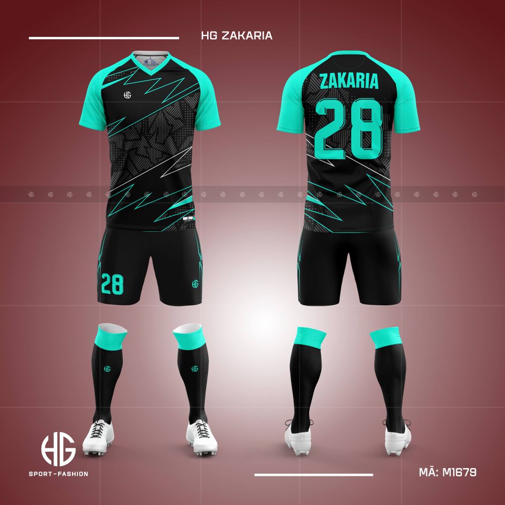  Áo bóng đá thiết kế M1679. HG Zakaria 