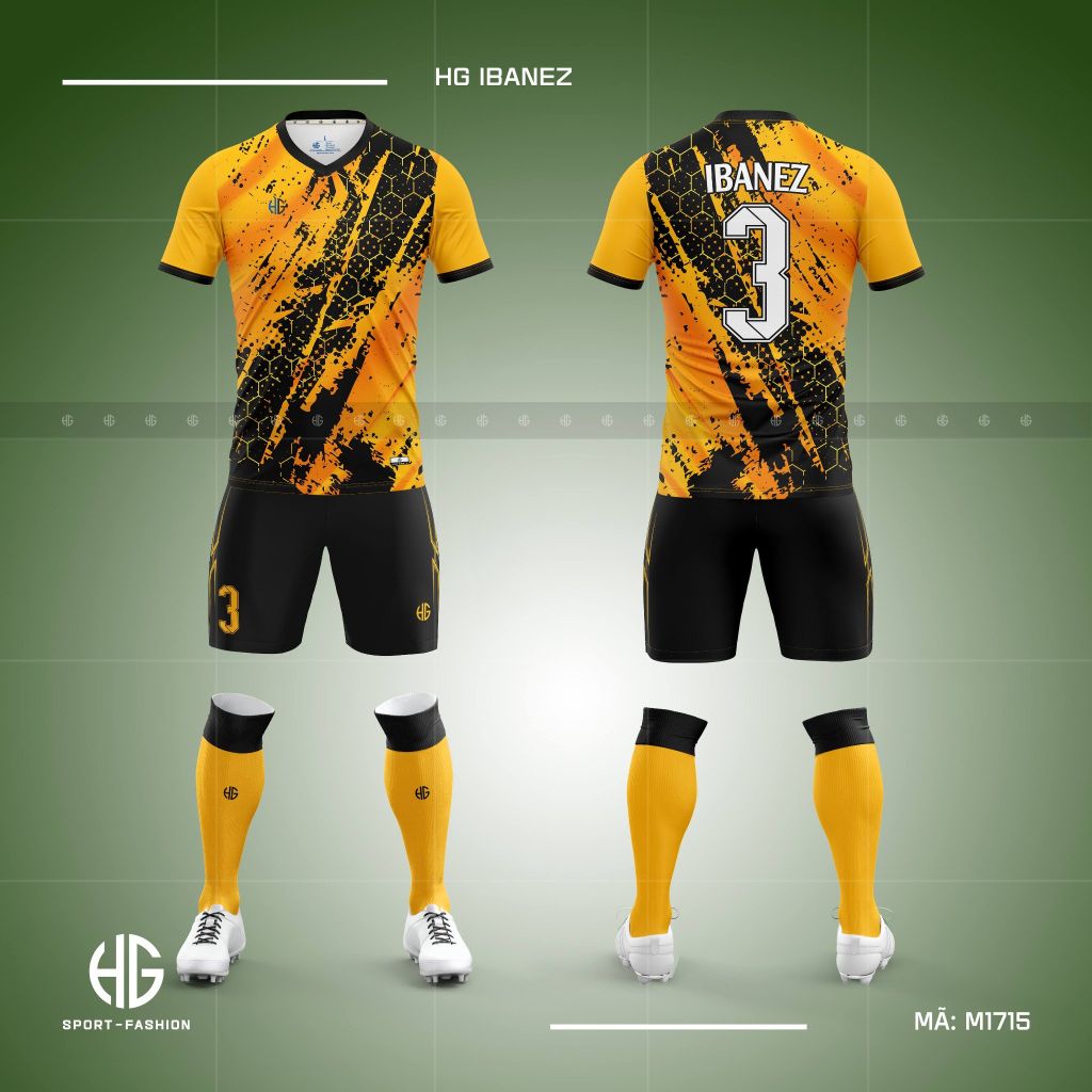  Áo bóng đá thiết kế M1715. HG Ibanez 