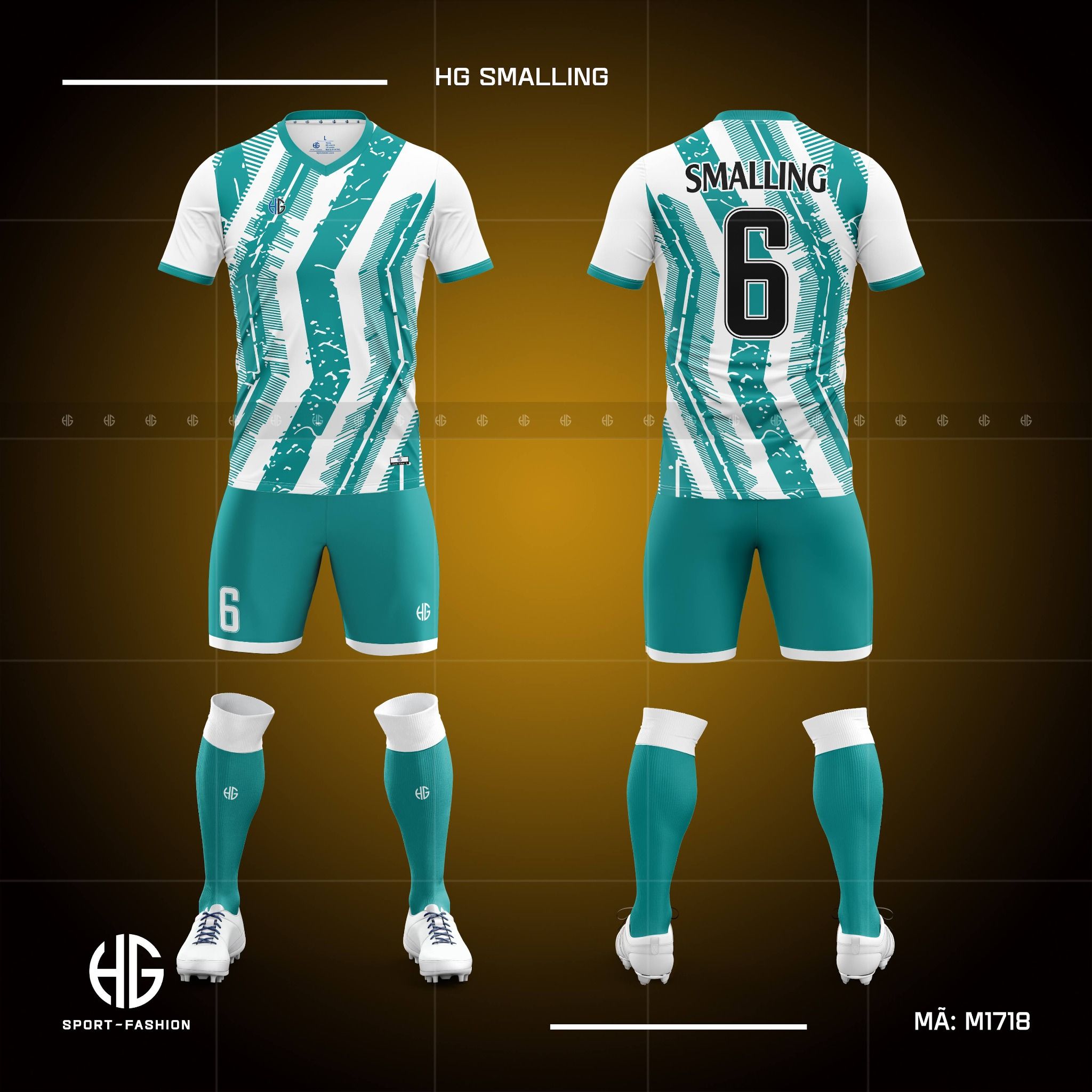 Áo bóng đá thiết kế M1718. HG Smalling