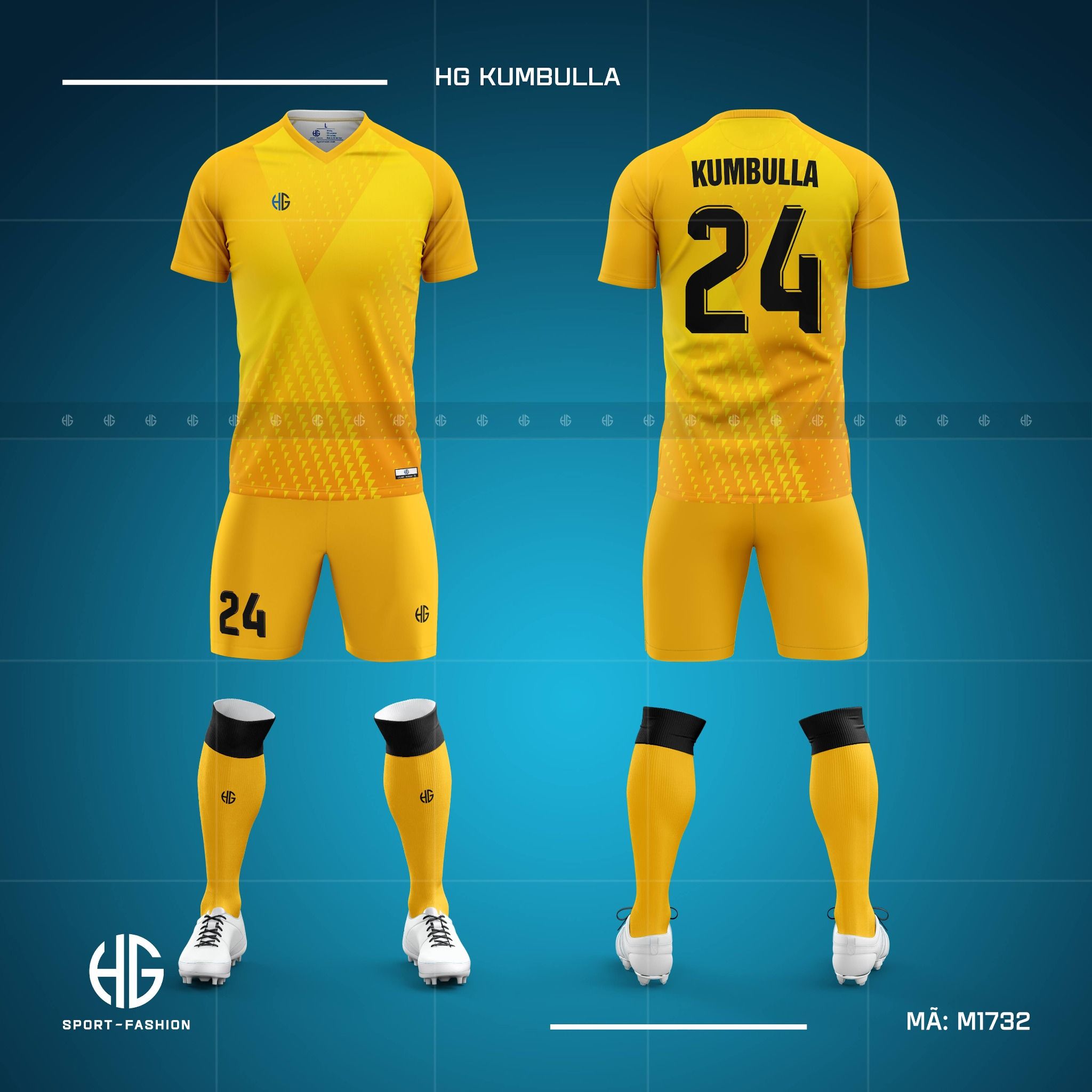 Áo bóng đá thiết kế M1732. HG Kumbulla