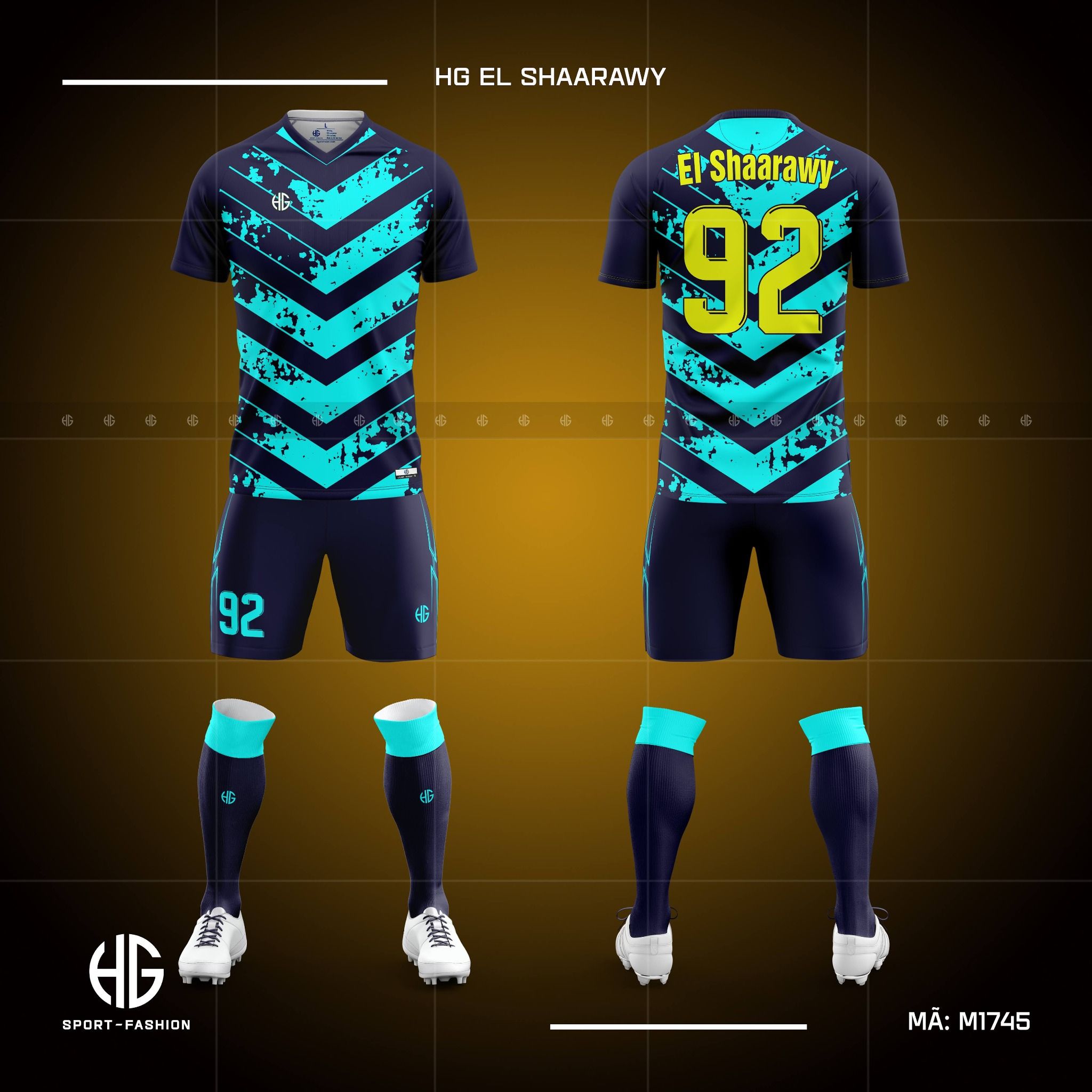 Áo bóng đá thiết kế M1745. HG El Shaarawy
