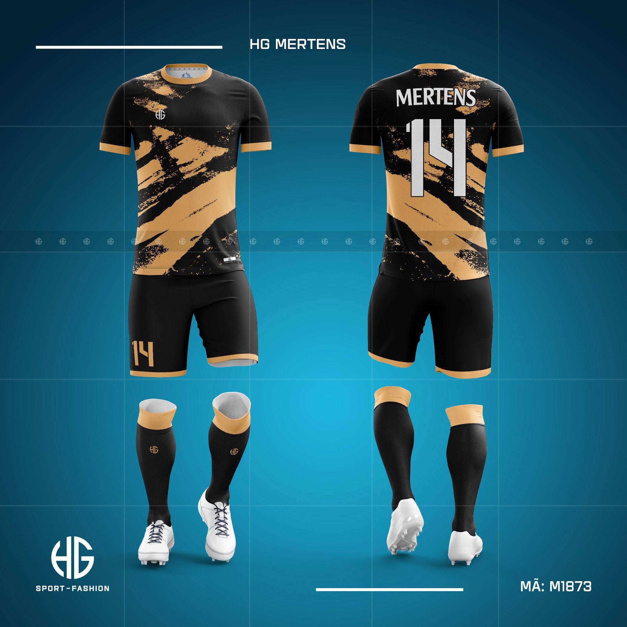 Áo bóng đá thiết kế M1873. HG Mertens