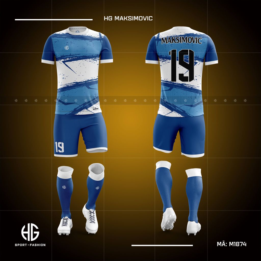 Áo bóng đá thiết kế M1874. HG Maksimovic