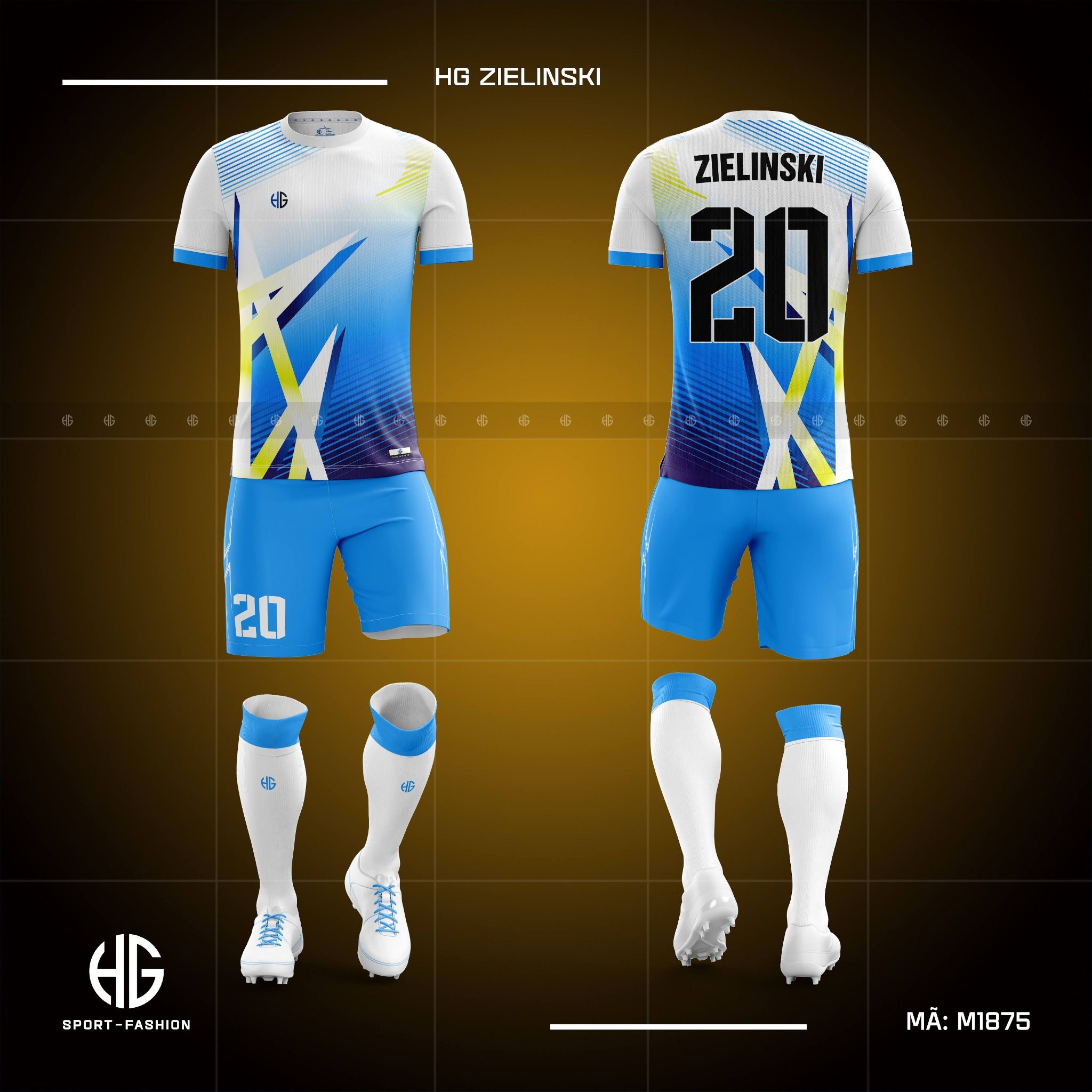 Áo bóng đá thiết kế M1875. HG Zielinski