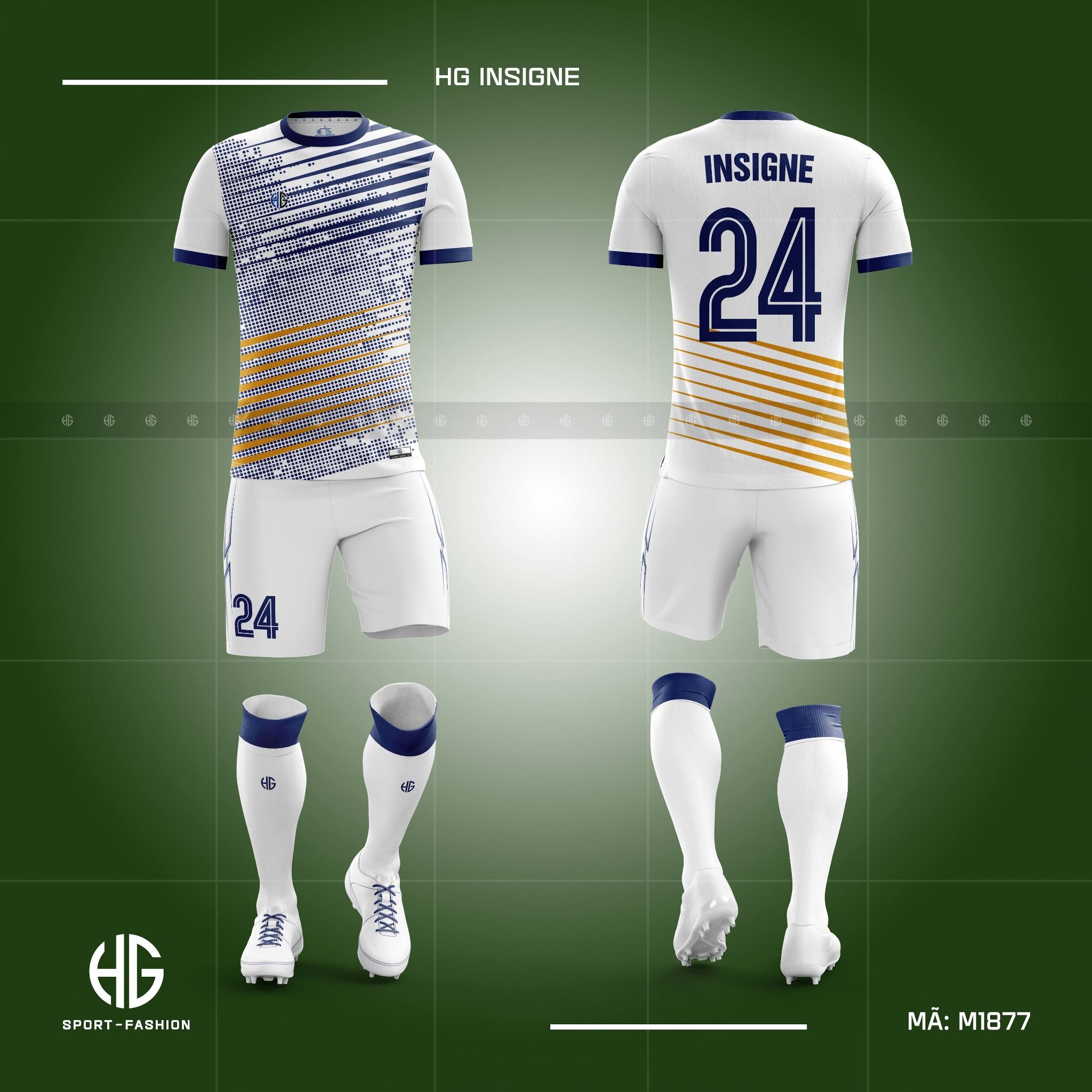 Áo bóng đá thiết kế M1877. HG Insigne
