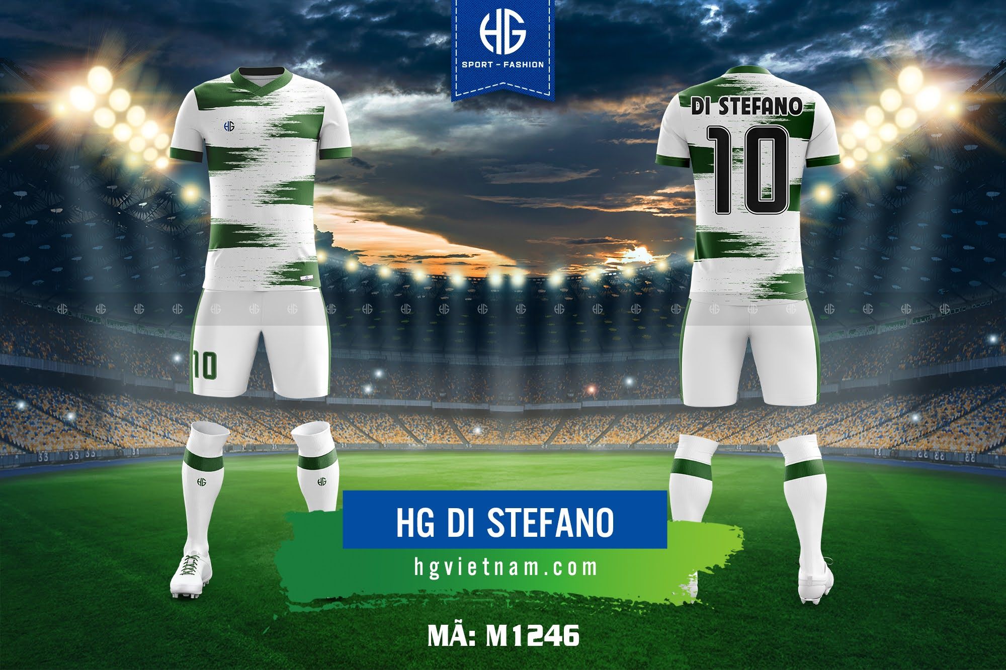  Áo bóng đá thiết kế M1246. HG Di Stefano 