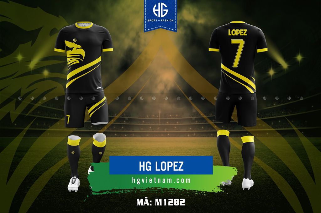  Áo bóng đá thiết kế M1282. HG Lopez 