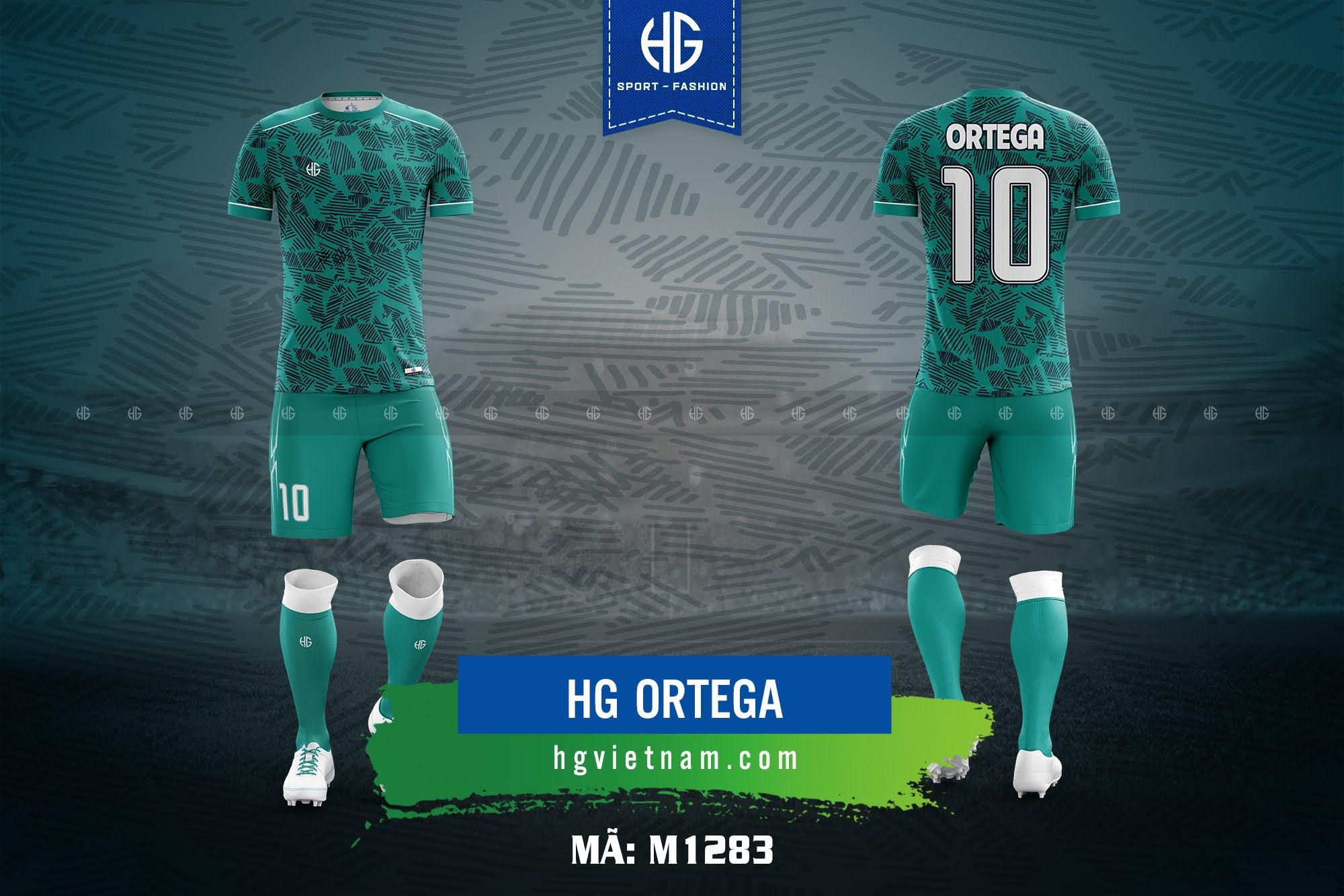 Áo bóng đá thiết kế M1283. HG Ortega