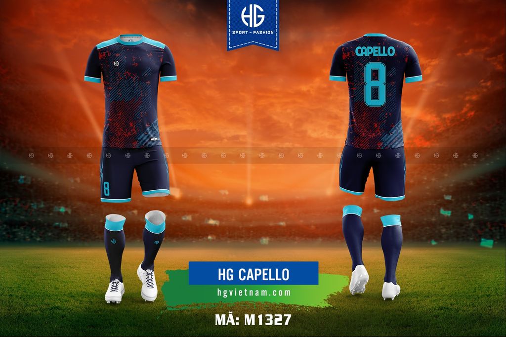  Áo bóng đá thiết kế M1327. HG Capello 