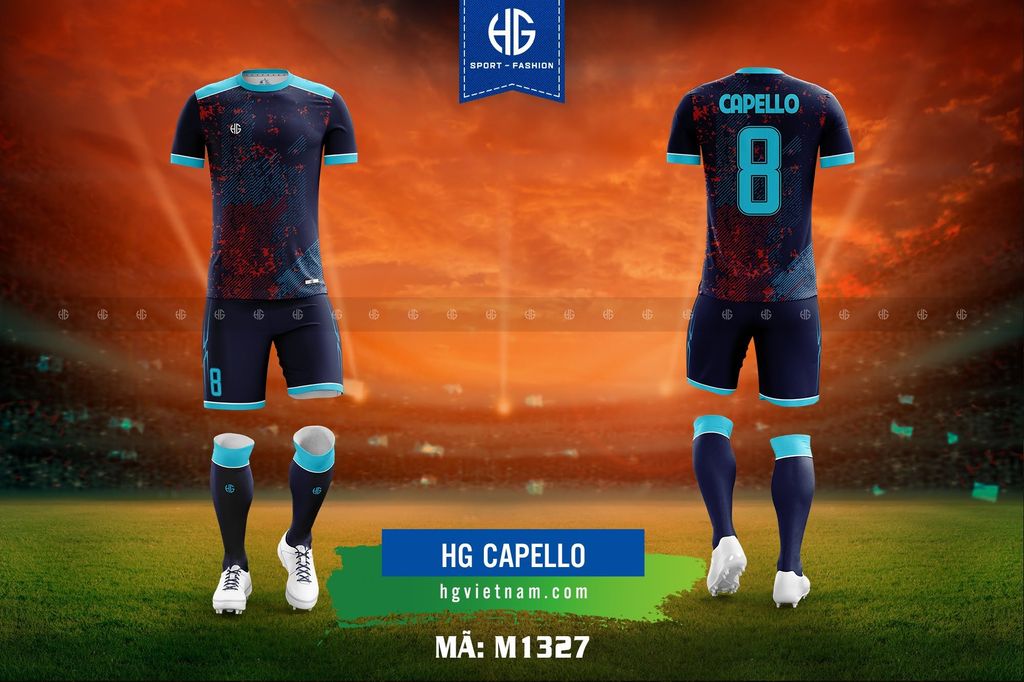 Áo bóng đá thiết kế M1327. HG Capello