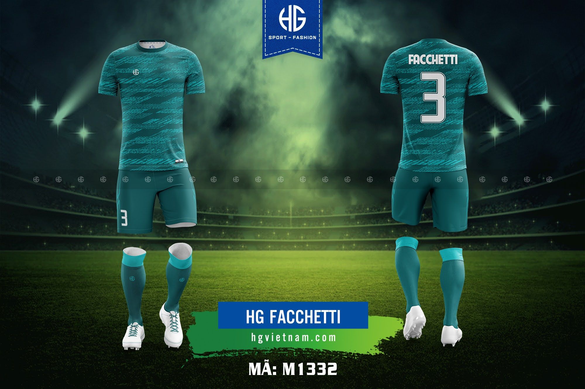 Áo bóng đá thiết kế M1332. HG Facchetti