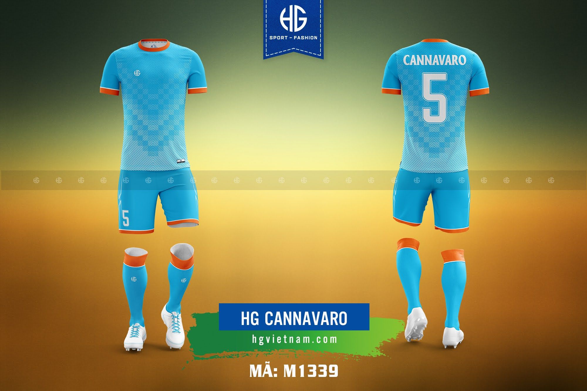 Áo bóng đá thiết kế M1339. HG Cannavaro 