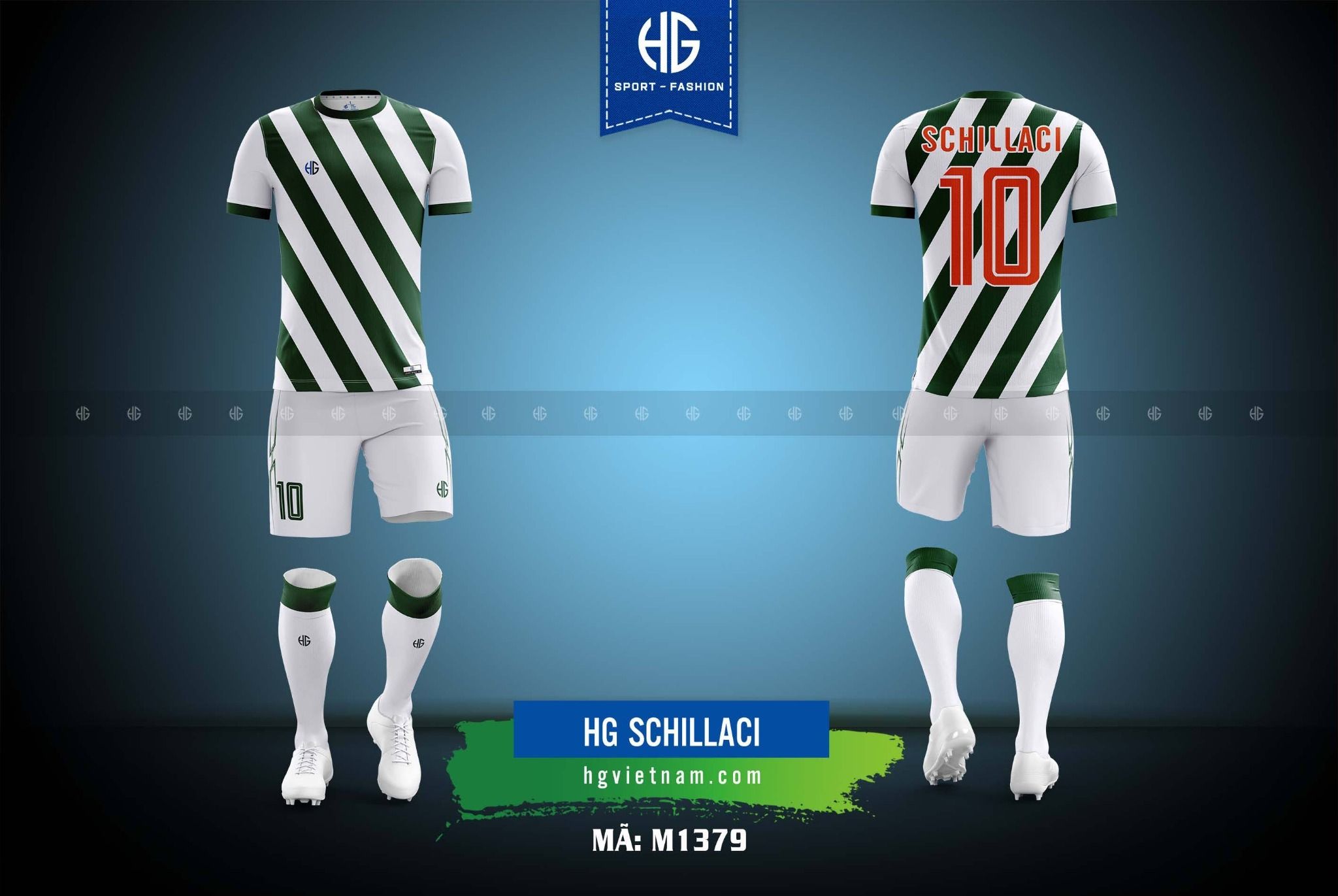  Áo bóng đá thiết kế M1379. HG Schillaci 